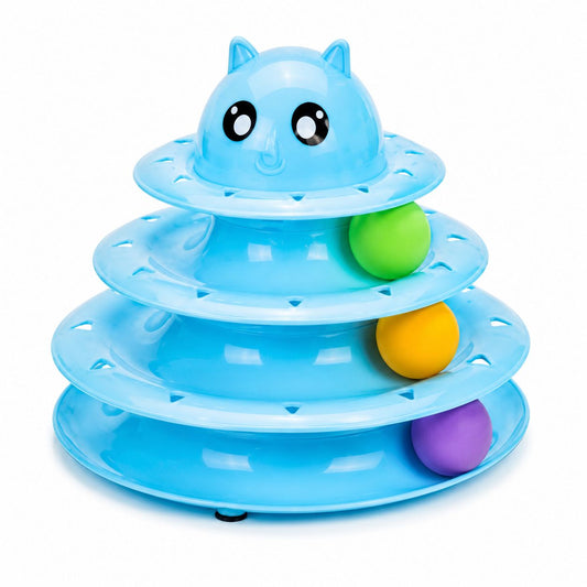 4-Level Cat Ball Track Interactive Toy