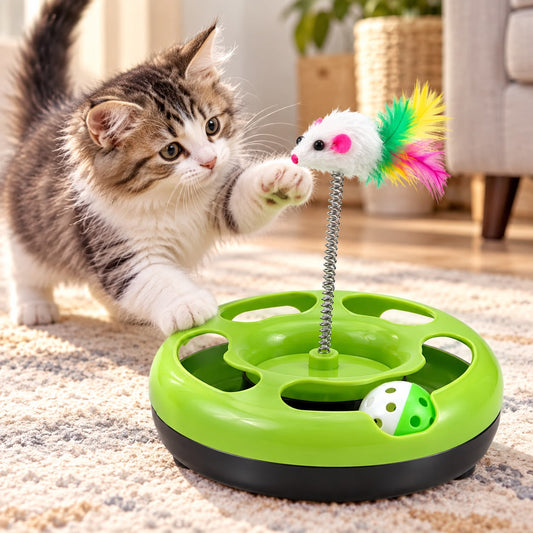 Round Toy Inside Ball With Spring Mouse