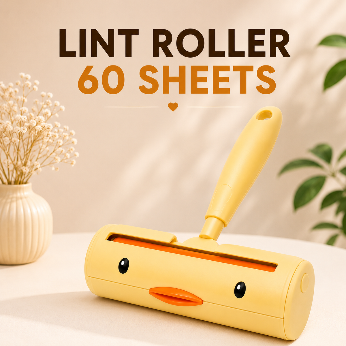 Duck Face Lint Roller With Packing