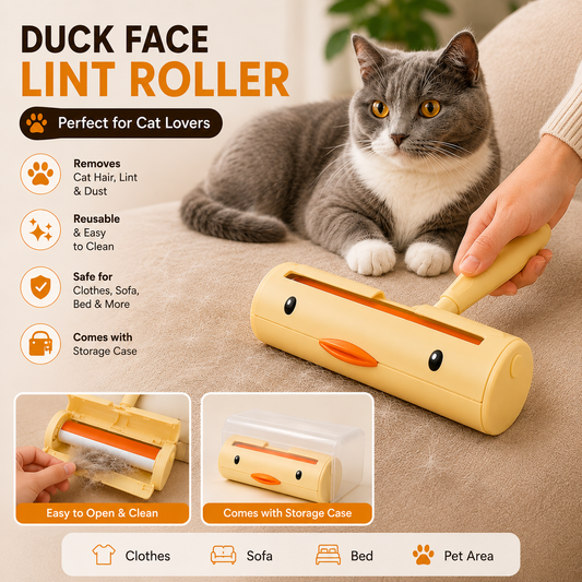 Duck Face Lint Roller With Packing