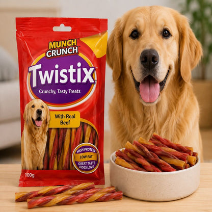 Munch Crunch Twistix Dog Treats 100g