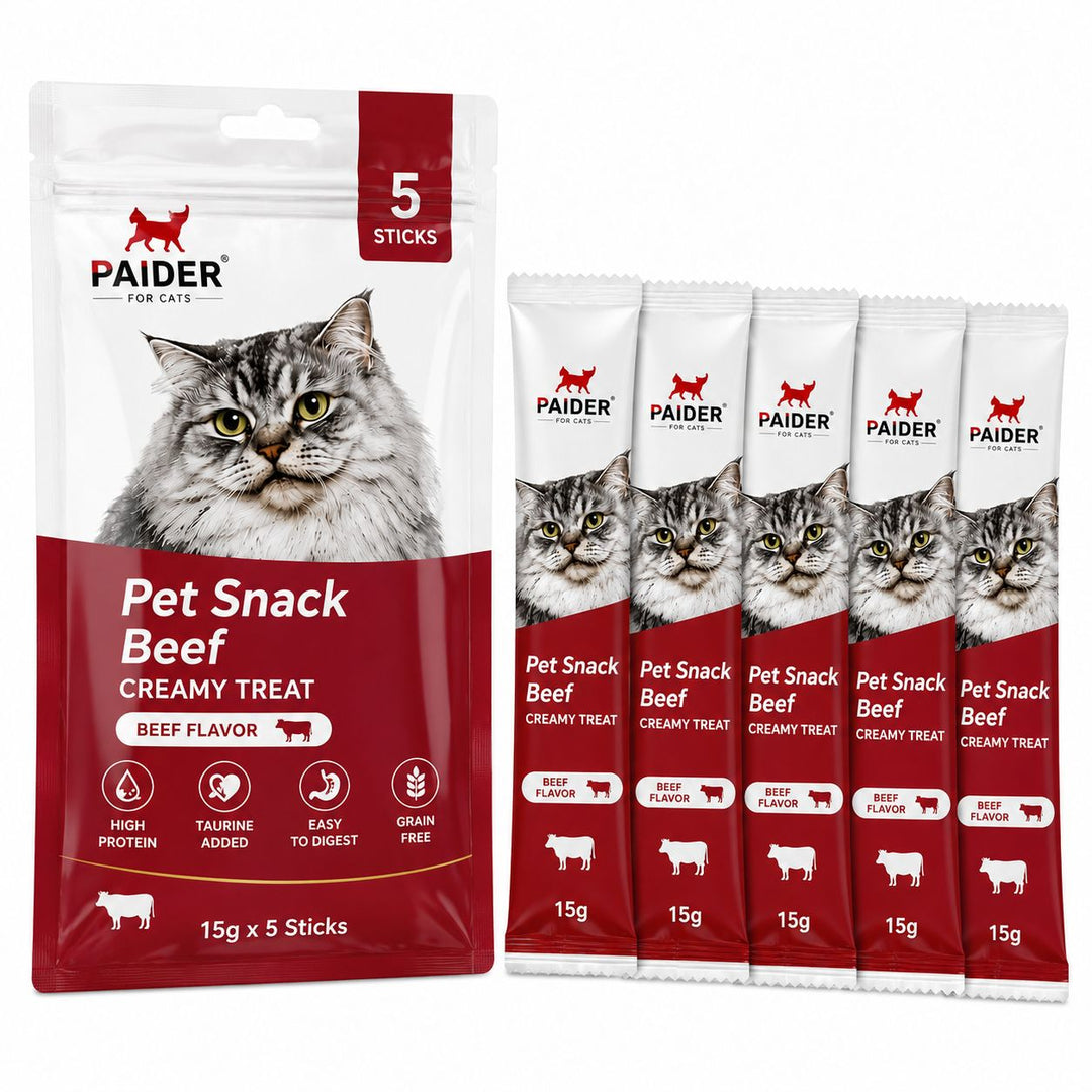 Paider Creamy Treat – Beef Flavor (15g × 5 Sticks)