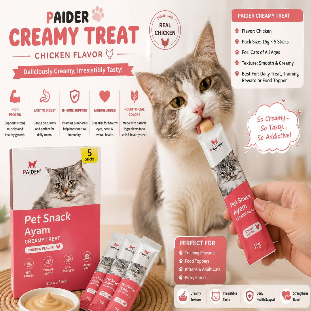 Paider Creamy Treat – Chicken Flavor (15g × 5 Sticks)