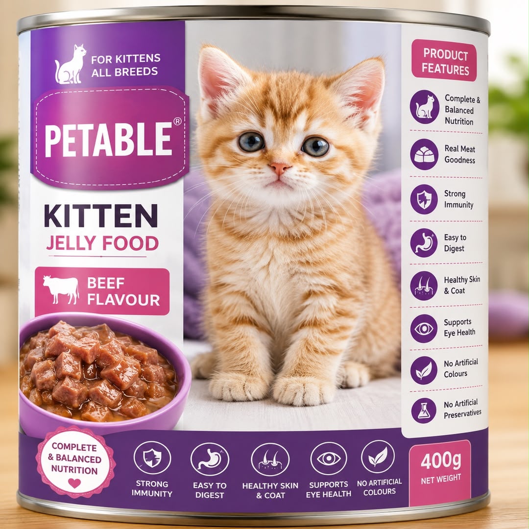 Petable Kitten Jelly Food (Classic) | Beef Flavor