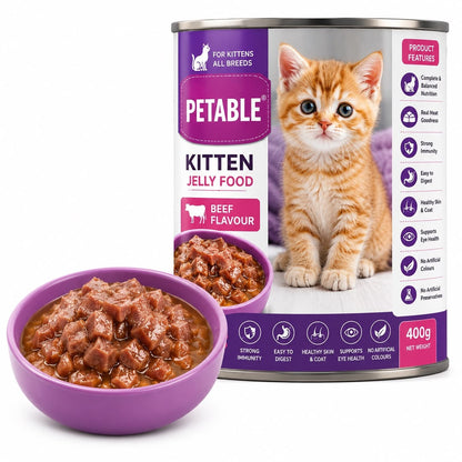 Petable Kitten Jelly Food (Classic) | Beef Flavor