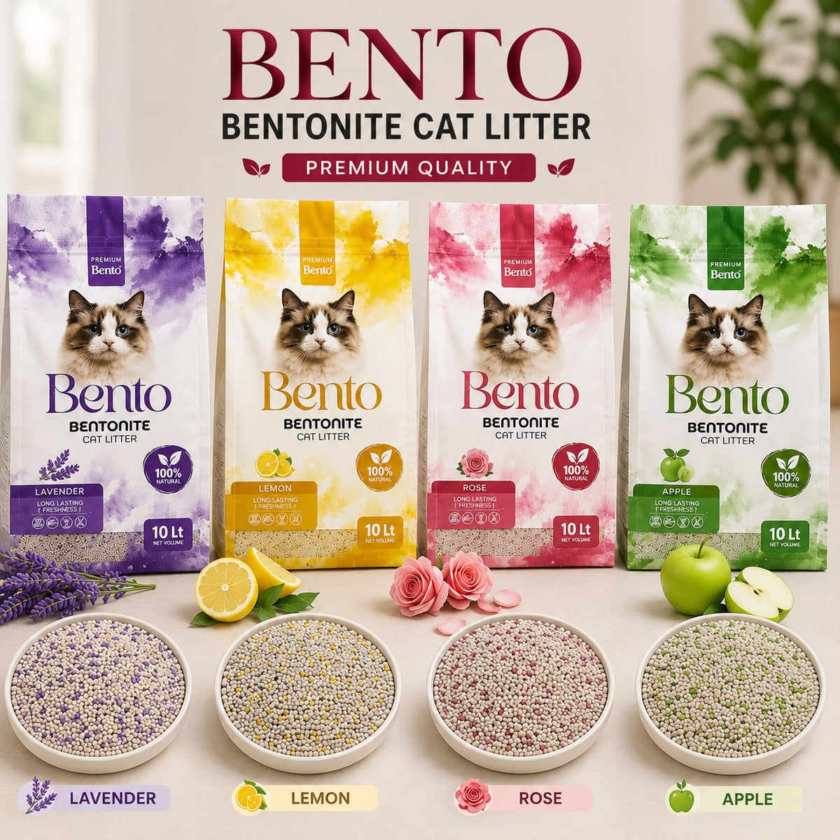 Bento Bentonite Cat Litter – 10L