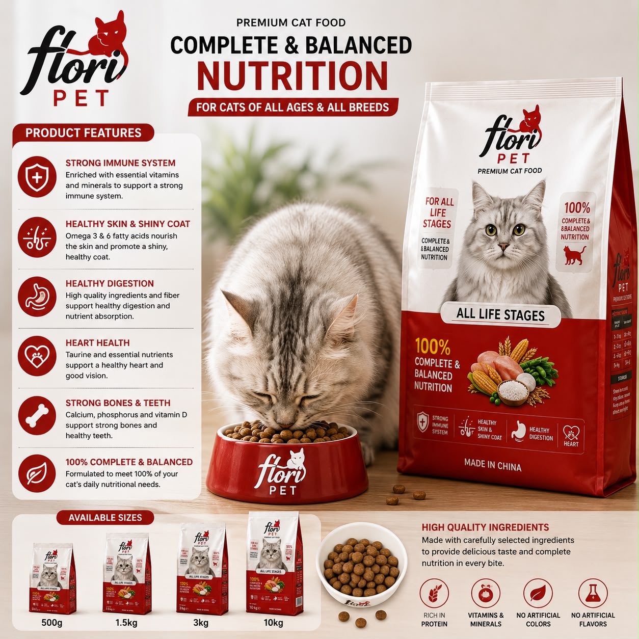 Flori Pet Cat Food – All Life Stages