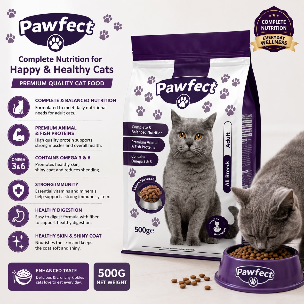 Pawfect Cat Food – 500G