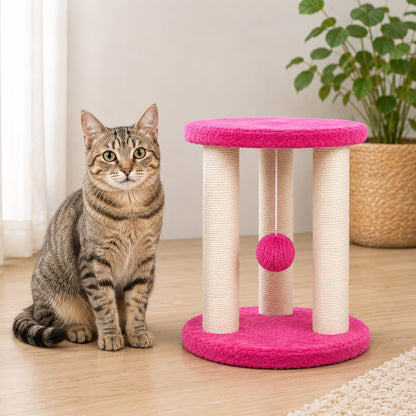 3 Pole Round Top Cat Scratcher – 50cm