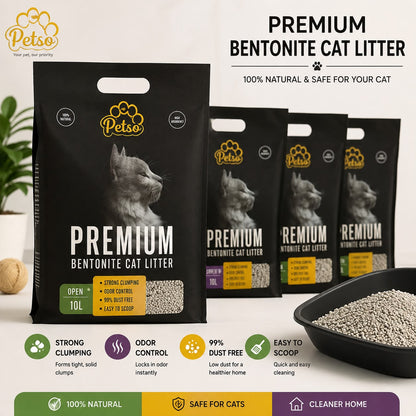 Petso Premium Bentonite Cat Litter 10L (Imported)