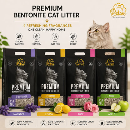 Petso Premium Bentonite Cat Litter 10L (Imported)
